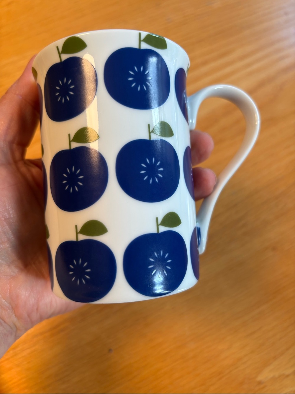 Mayfair And Jackson Blue Apple Theme Mug Coffee Cup